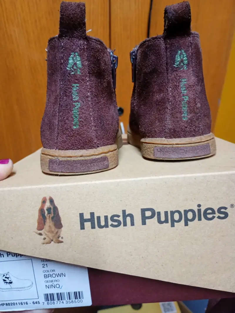 Botines de niño Hush Puppies marrón camuflaje - 4