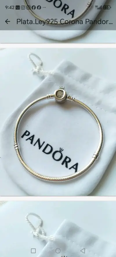 Pulsera de plata 925 con corona - miniatura 1