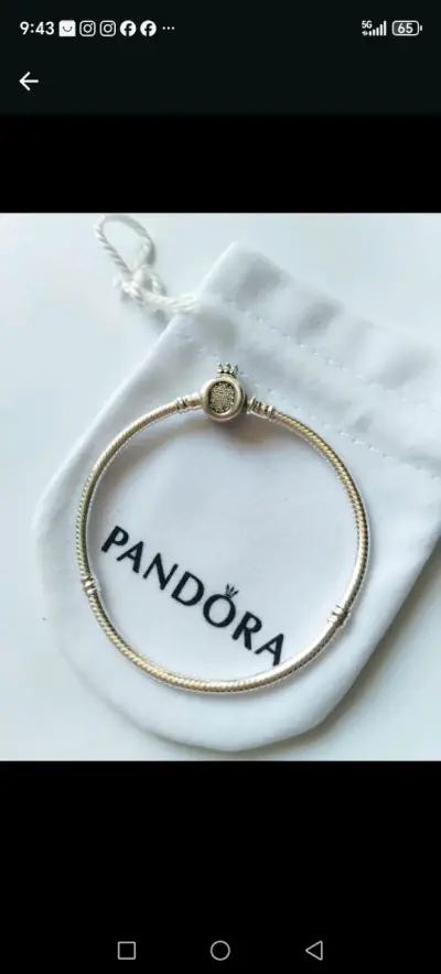 Pulsera de plata 925 con corona - miniatura 2
