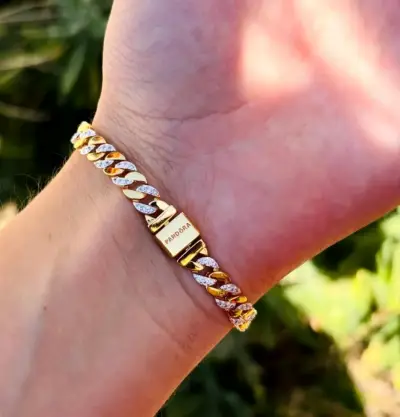 Pulsera Pandora de oro y diamantes talla 19 - miniatura 3