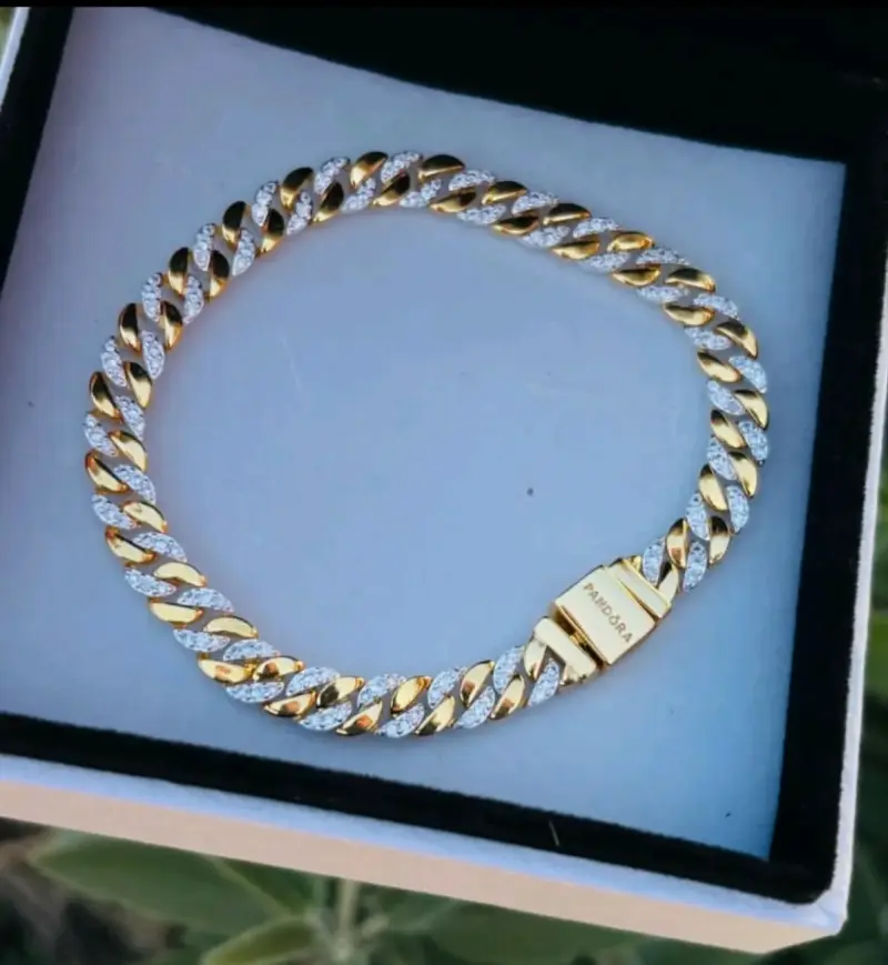 Pulsera Pandora de oro y diamantes talla 19 - 4