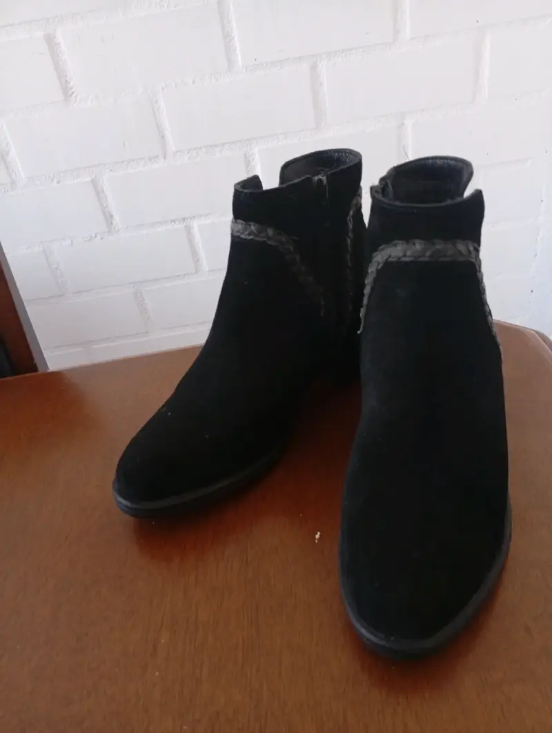 Botines de gamuza negros Bruno Rossi talla 35 - 1