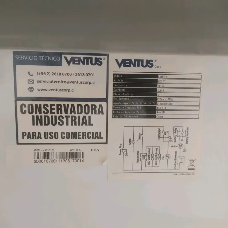 Vitrina refrigerada Ventus para helados - 5