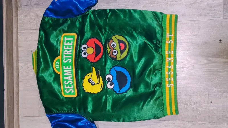 Bomber Converse Sesame Street azul y verde - 3
