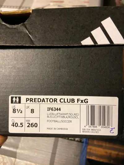 Zapatillas de Fútbol Adidas Predator Club FxG Azul - miniatura 2