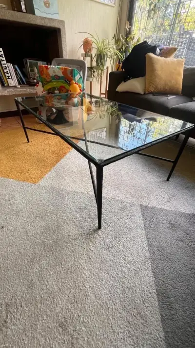 Mesa de Centro de Vidrio y Metal Rosen - miniatura 1