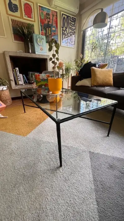 Mesa de Centro de Vidrio y Metal Rosen - miniatura 3
