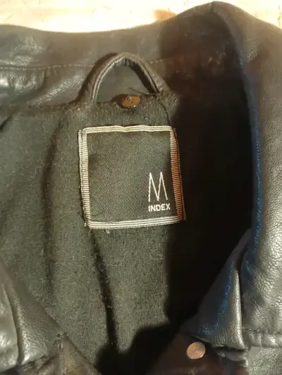 Chaqueta de cuero negra para mujer talla M - miniatura 2