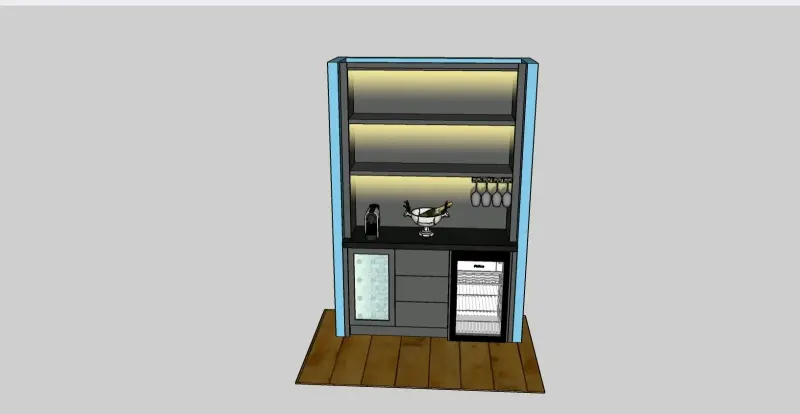 Mueble Bar Moderno con Iluminación LED - 1
