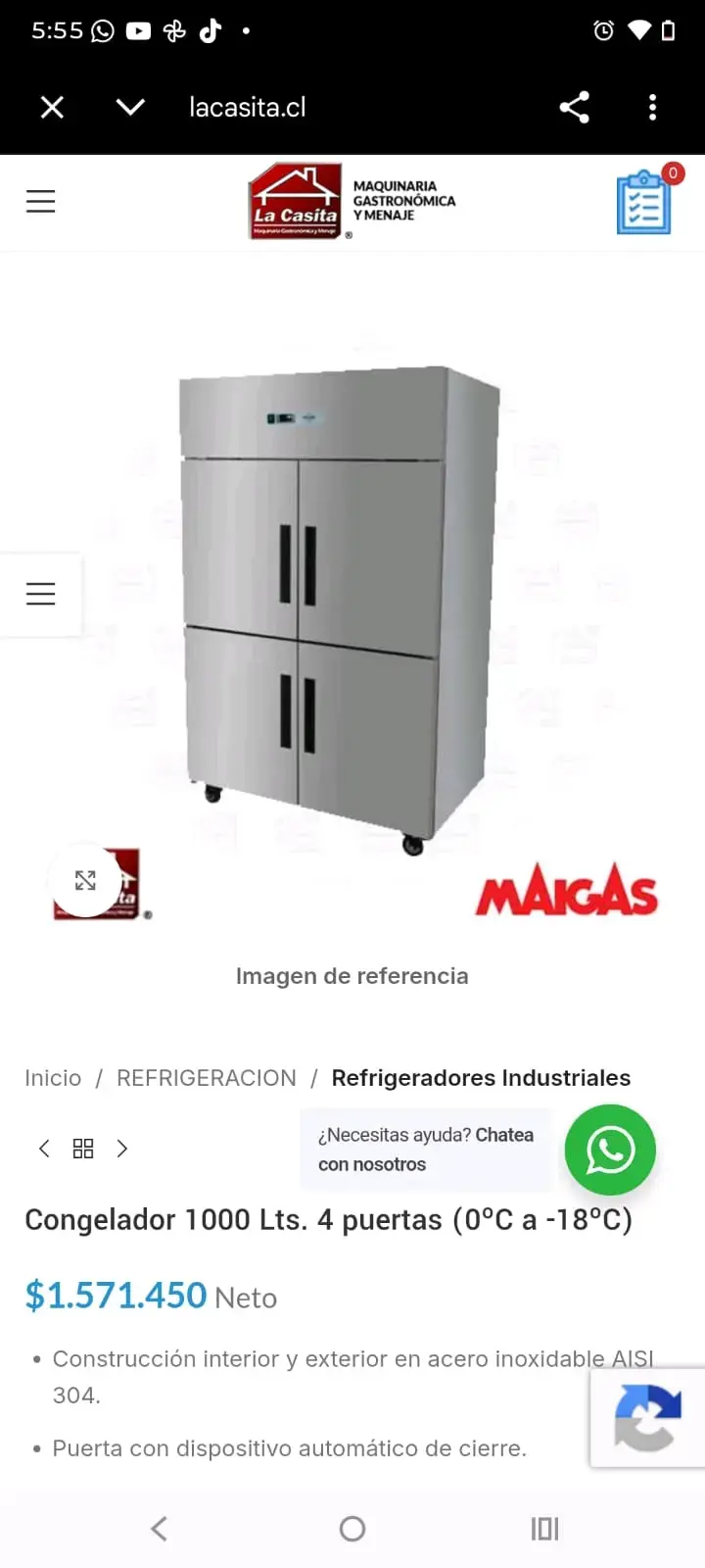 Refrigerador industrial de acero inoxidable - 2