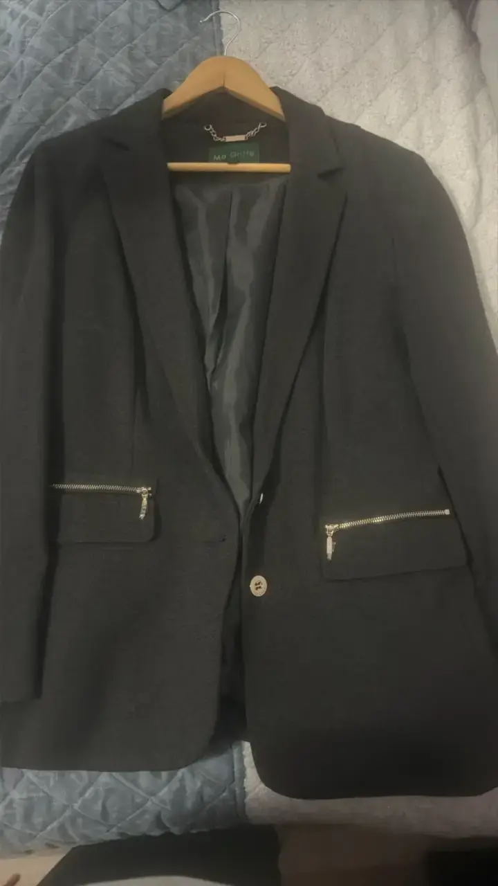 Blazer Gris con cierre dorado Ma Griffe - 1
