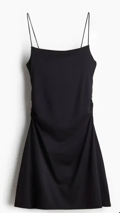 Vestido negro de tirantes elegante - miniatura 1