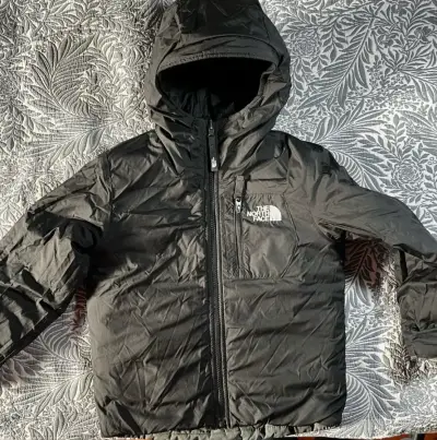 Chaqueta The North Face con capucha gris - miniatura 3