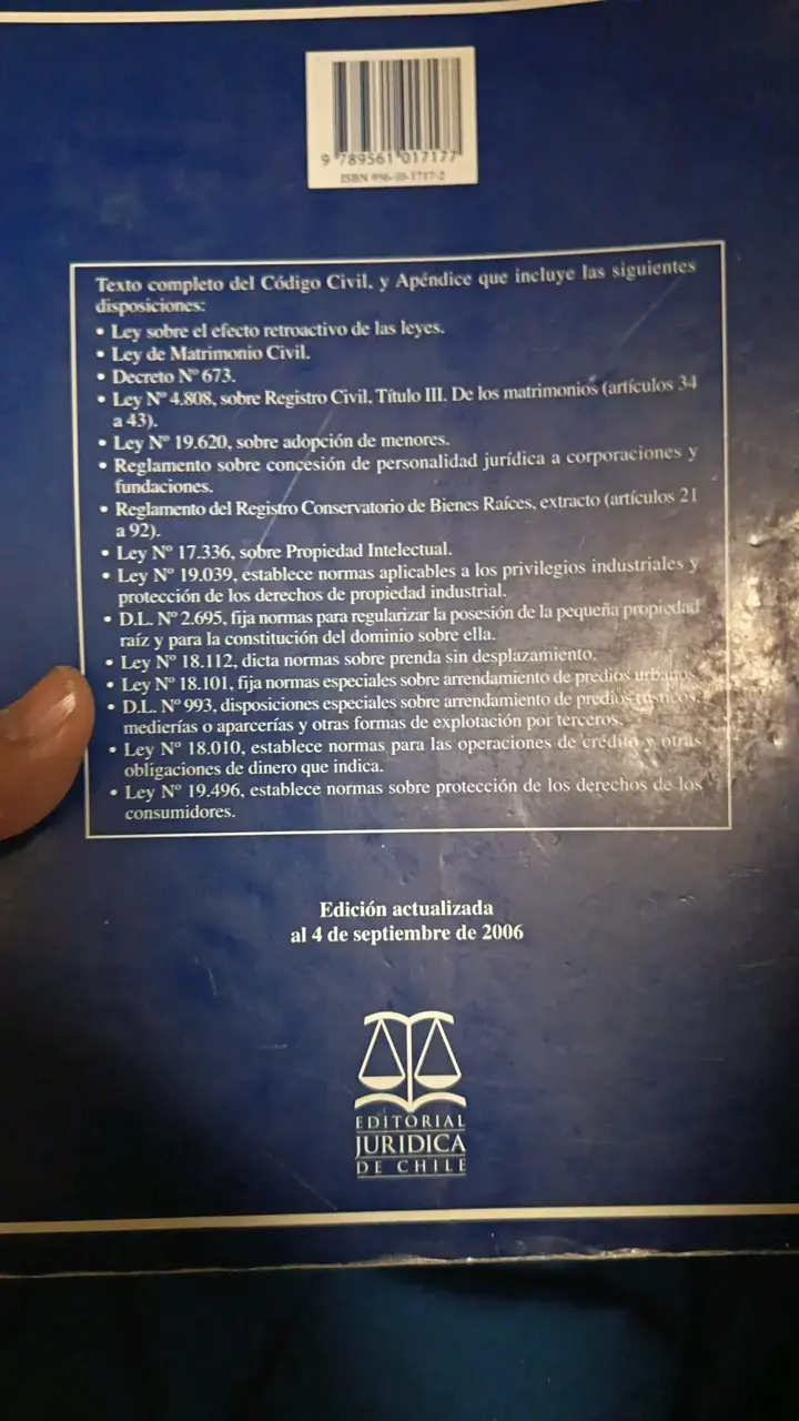 Código Civil de Chile Edición Oficial para Estudiantes - 2