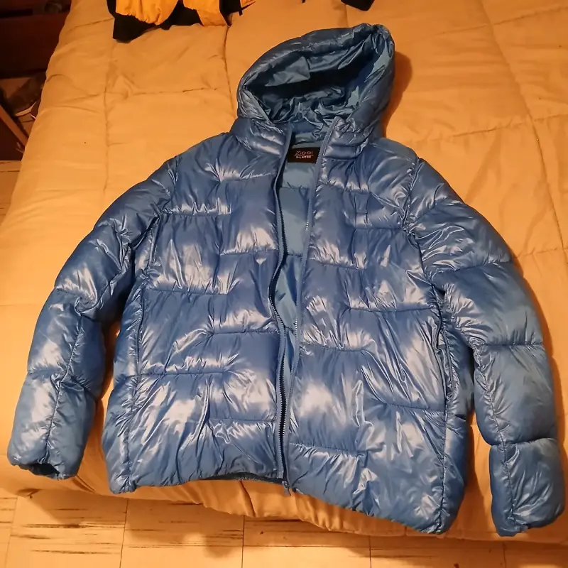 Chaqueta acolchada azul con capucha - XL hombre