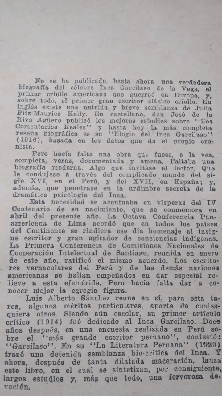 Libro Garcilaso Inca de la Vega de Luis Alberto Sánchez - 5