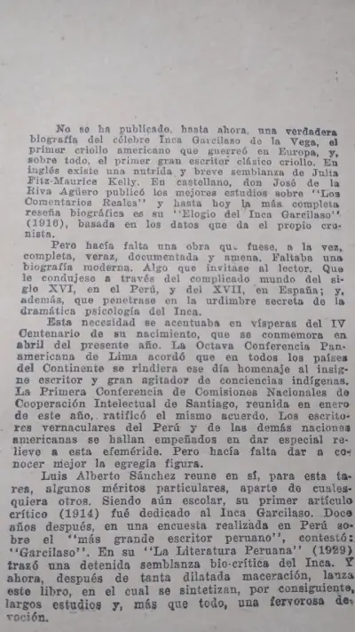 Libro Garcilaso Inca de la Vega de Luis Alberto Sánchez - miniatura 5