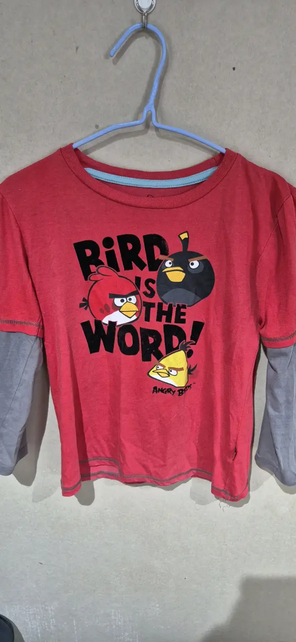 Polera Angry Birds roja para niños