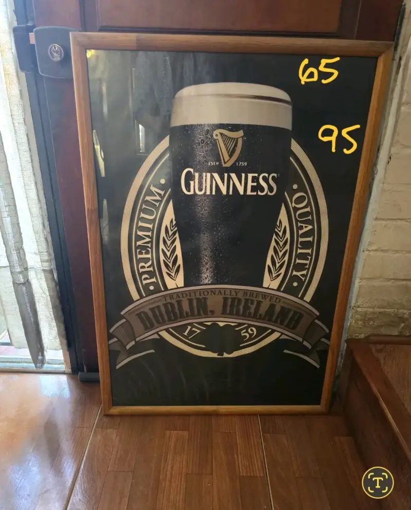 Cuadro decorativo Guinness enmarcado