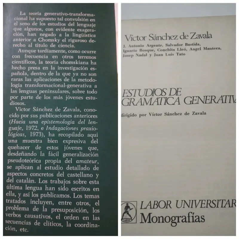 Libro Estudios de Gramática Generativa - 2