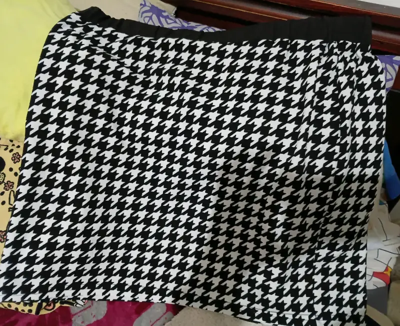 Falda Shein Curve estampado pata de gallo - 2