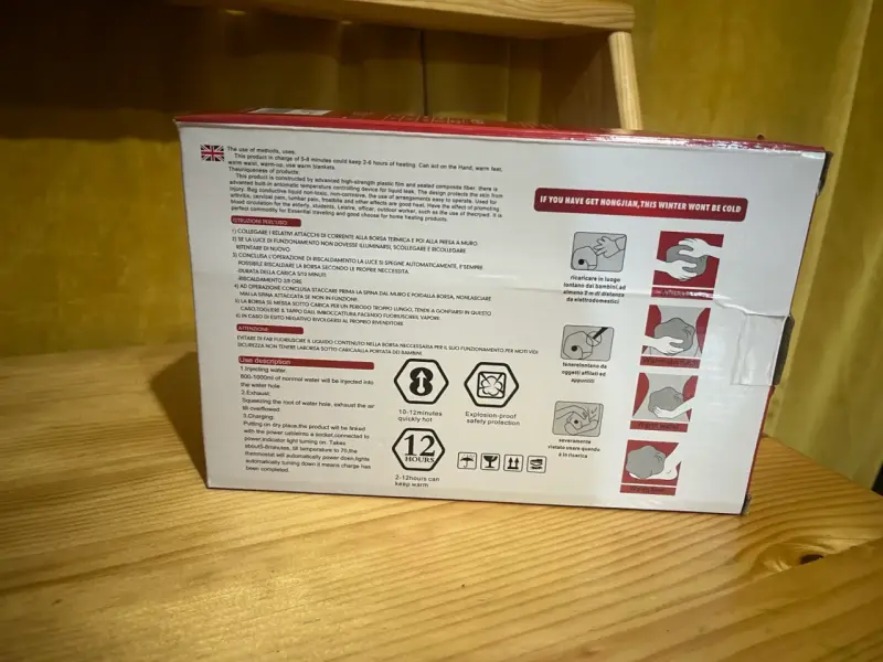 Bolsa de agua caliente eléctrica HEJ roja - 4