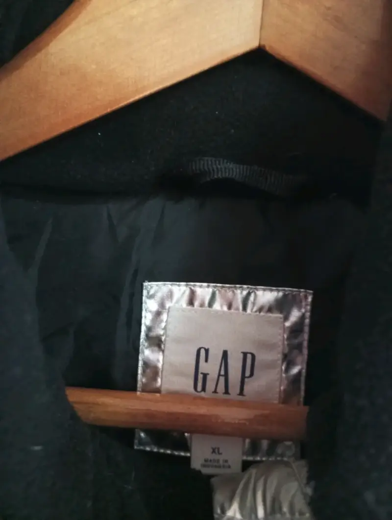 Chaqueta acolchada plateada GAP con capucha - 2