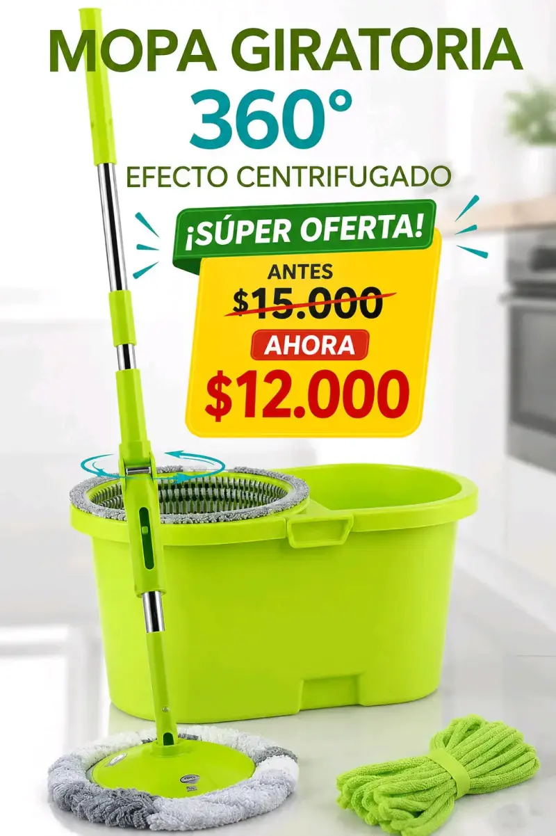 Mopa Giratoria 360° con Efecto Centrifugado
