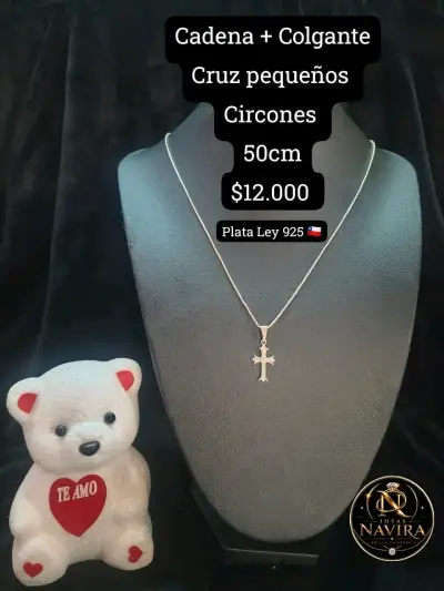 Cadena de Plata 925 con Colgante Variado 50cm - miniatura 3