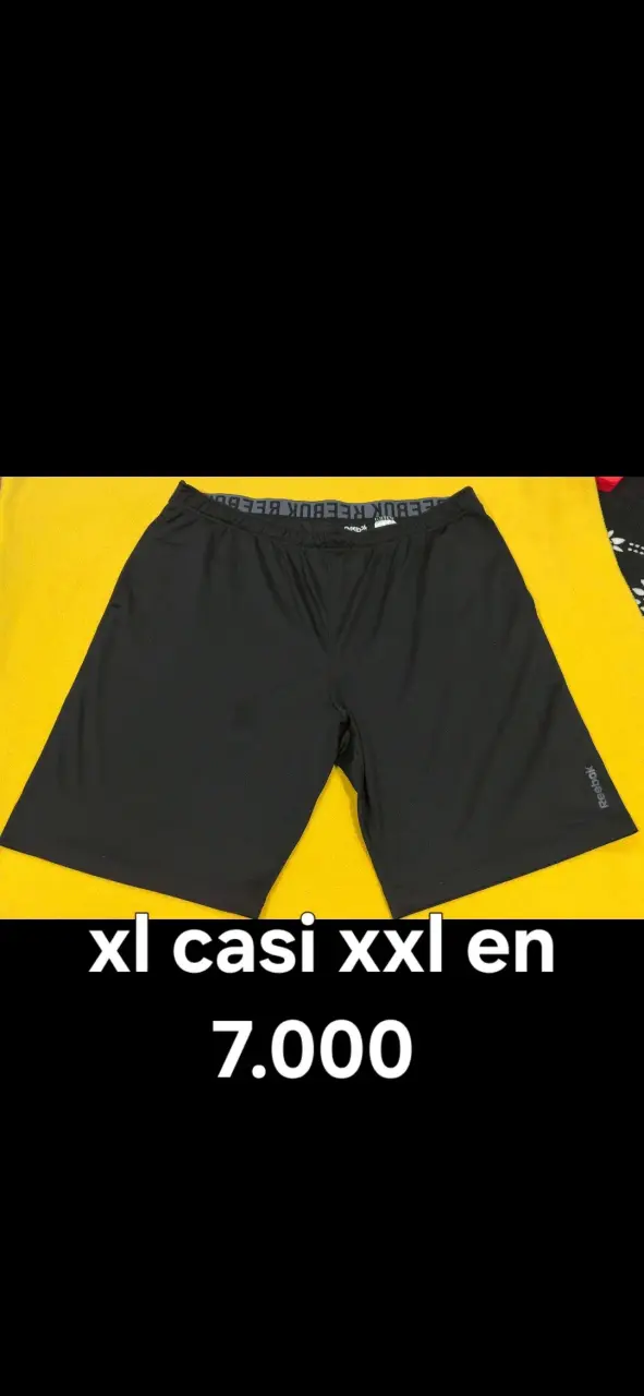 Shorts deportivos Reebok negros talla 2X - 1