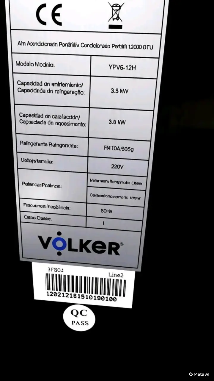 Aire acondicionado portátil Volker 12000 BTU - 2