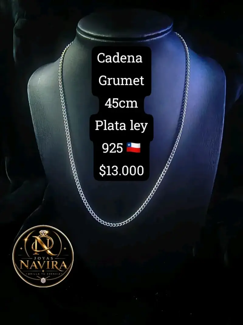 Cadena de Plata 925 Grumet 60.5 cm - 2