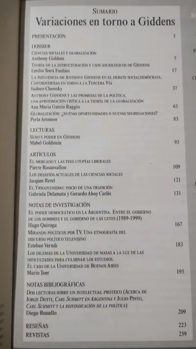 Revista Sociedad: Variaciones en torno a Giddens - miniatura 6