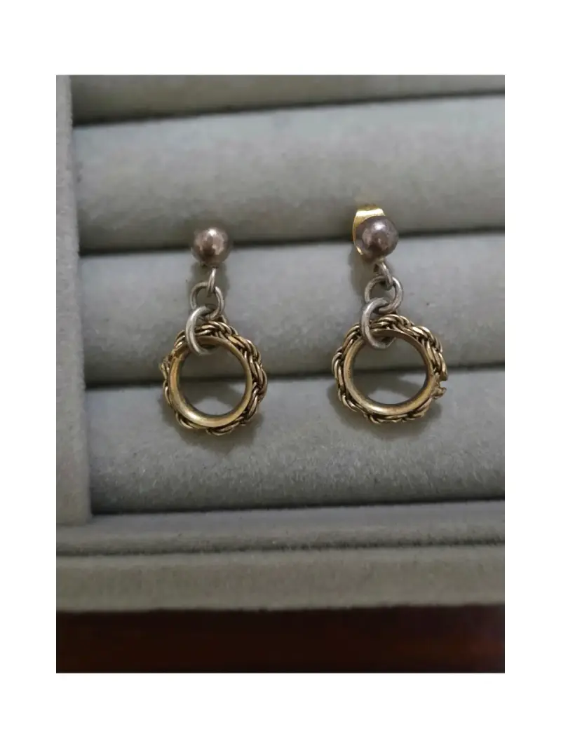 Aros colgantes de plata