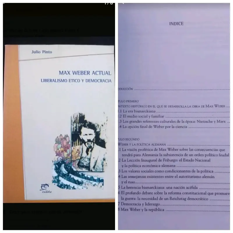 Libro Max Weber Actual de Julio Pinto - 3