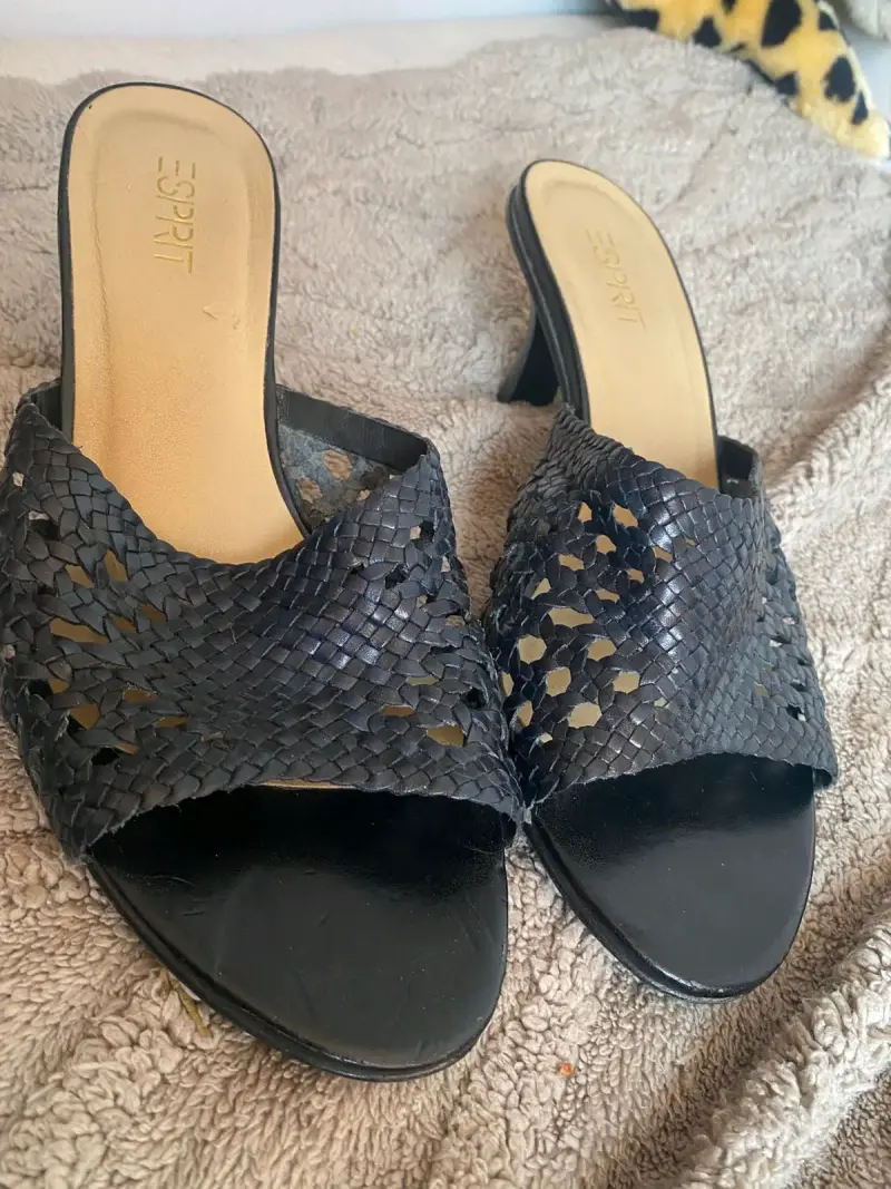 Sandalias de tacón negras trenzadas Esprit - 4