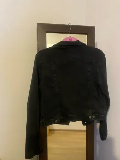 Chaqueta de mezclilla negra Index para mujer - miniatura 1