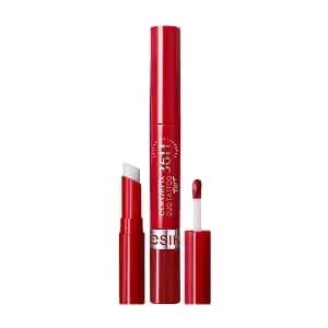 Labial líquido rojo de larga duración
