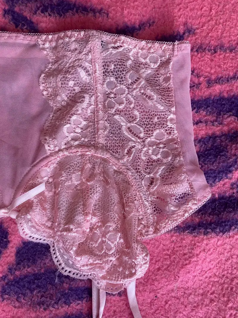 corset de encaje rosado - 2