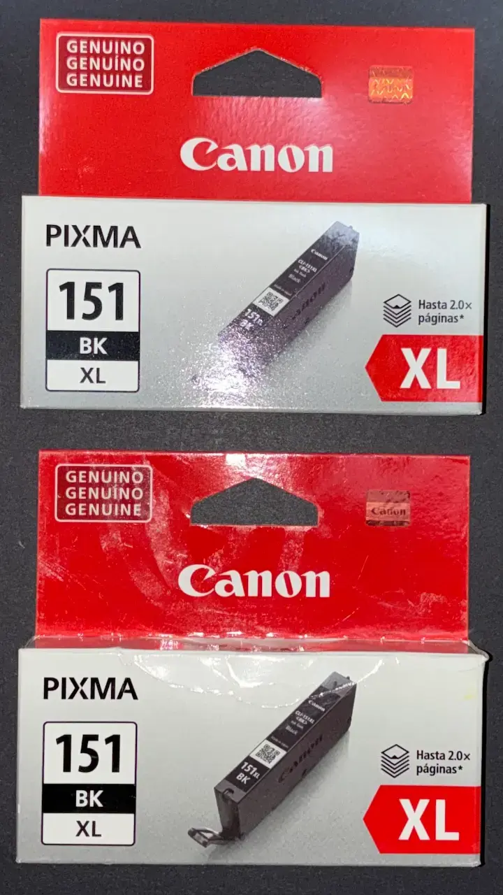 2 Cartucho de Tinta Negro Canon Pixma 151 XL