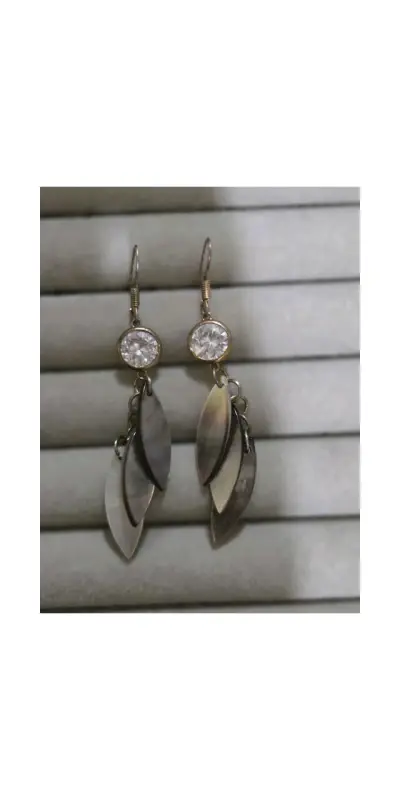 Set de Aros Elegantes en Metal y Cristal - miniatura 2