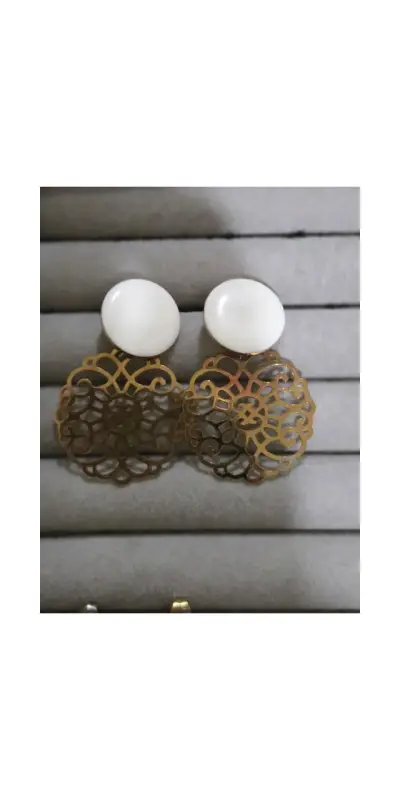 Set de Aros Elegantes en Metal y Cristal - miniatura 3
