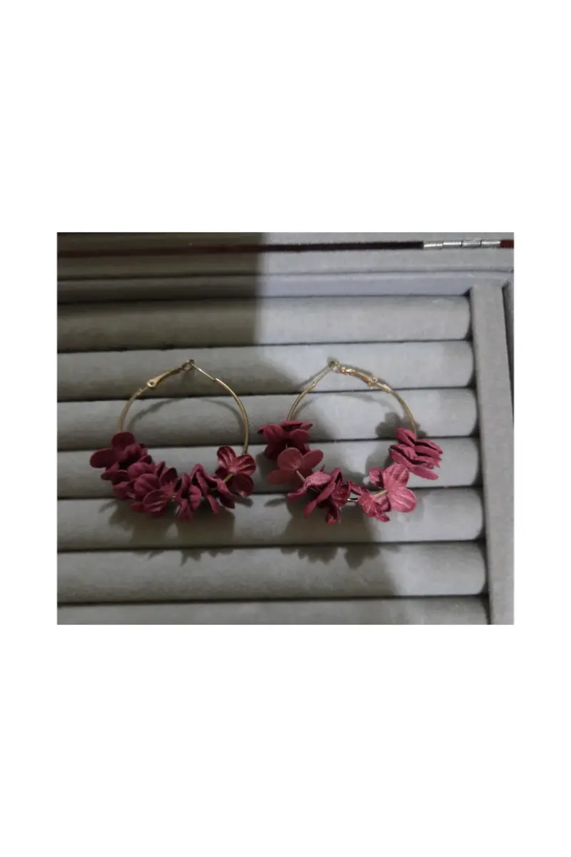 Set de Aros Elegantes en Metal y Cristal - 4