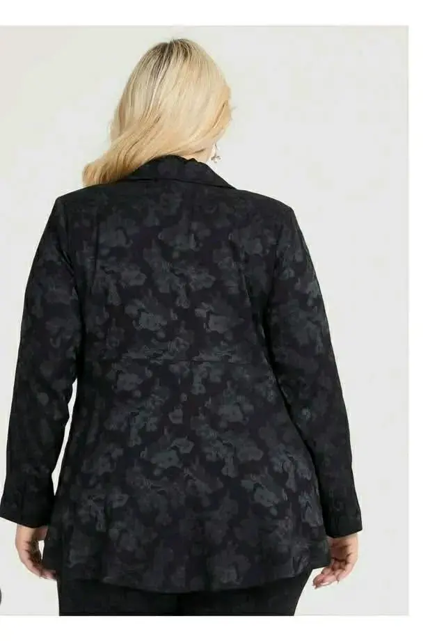 Casaca de mujer con diseño floral talla M L XL XXL - 4