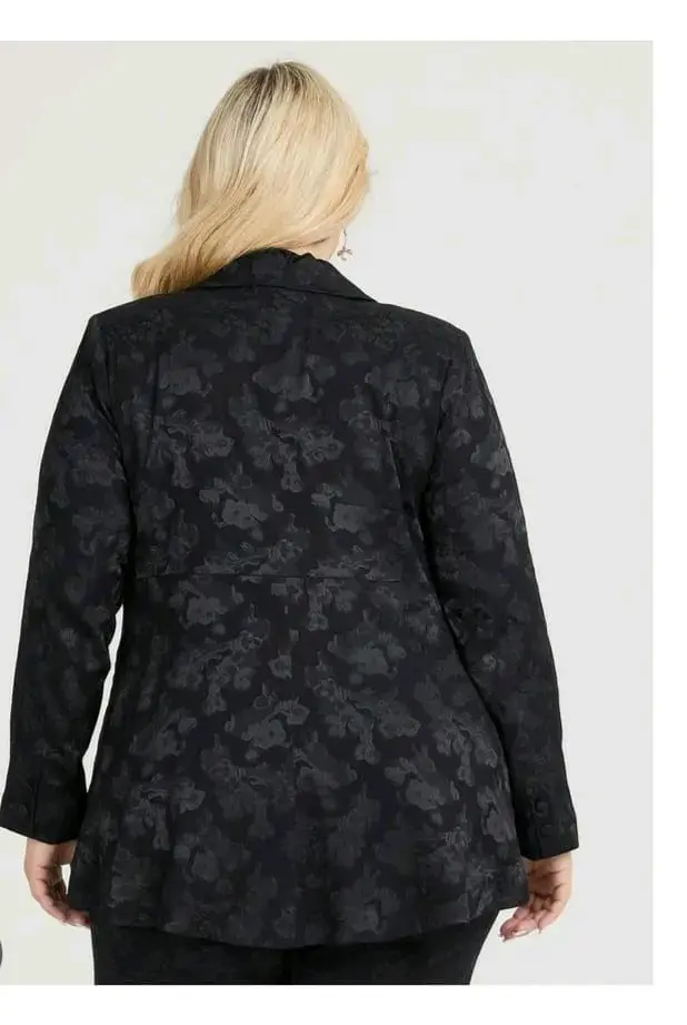 Casaca de mujer con diseño floral talla M L XL XXL - 5