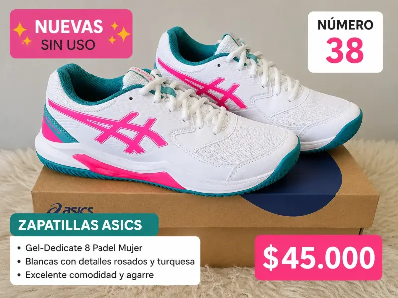 Zapatillas Asics Gel-Dedicate 8 Mujer Nuevas
