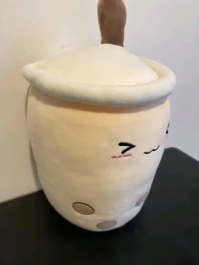 Peluche de bebida de té con leche y burbujas kawaii - miniatura 1