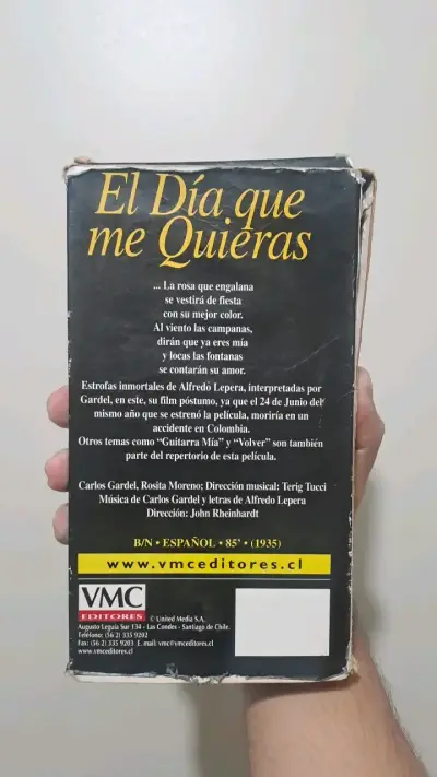 VHS El Día Que Me Quieras, Carlos Gardel - miniatura 2