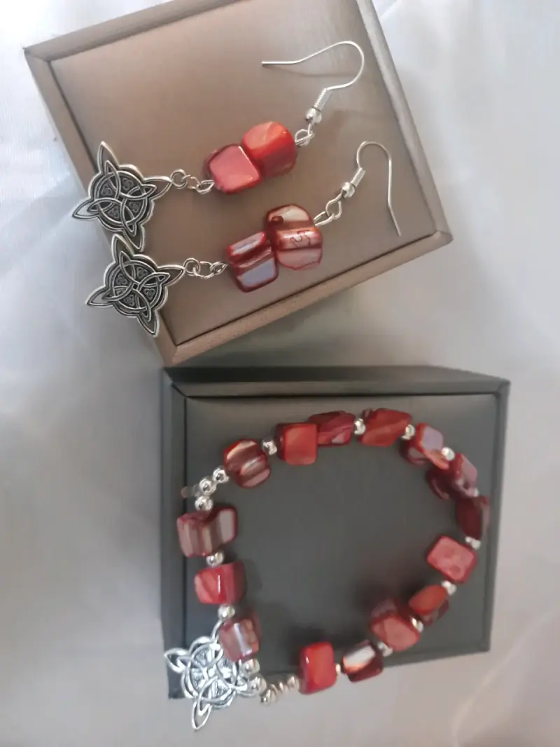 Conjunto de joyería nacar - 4