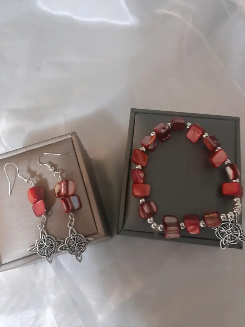 Conjunto de joyería nacar - 5